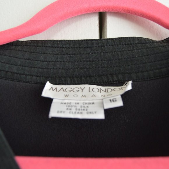 Vintage 100% Silk Maggy London Oversized Blouse - Picture 4 of 4